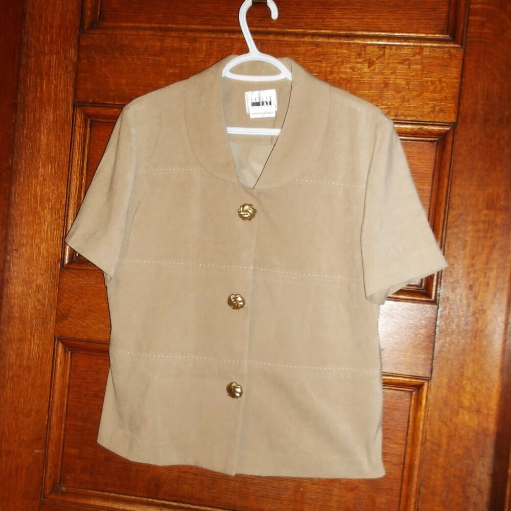 *** Leslie Fay *** Short Sleeve Jacket / Top